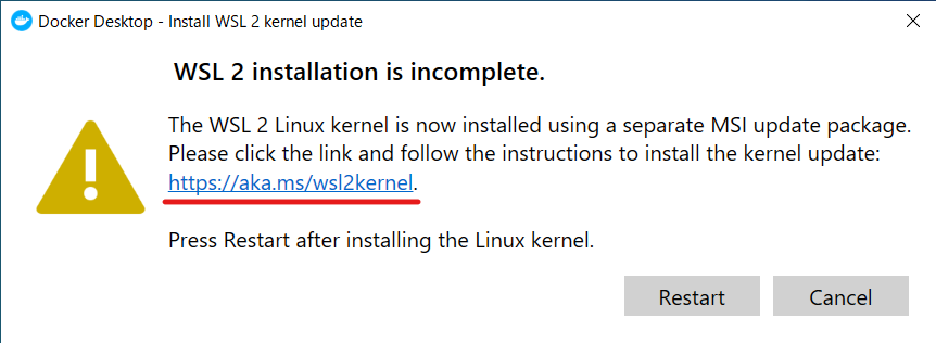 WSL2 alert