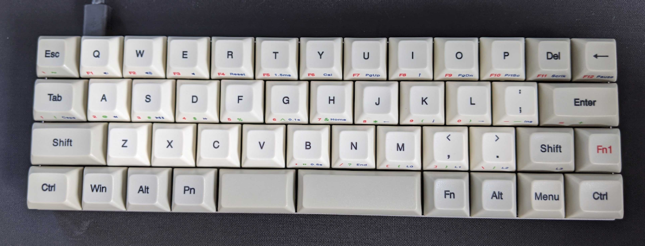 廃版品 VORTEX CORE 40%キーボード 赤軸-