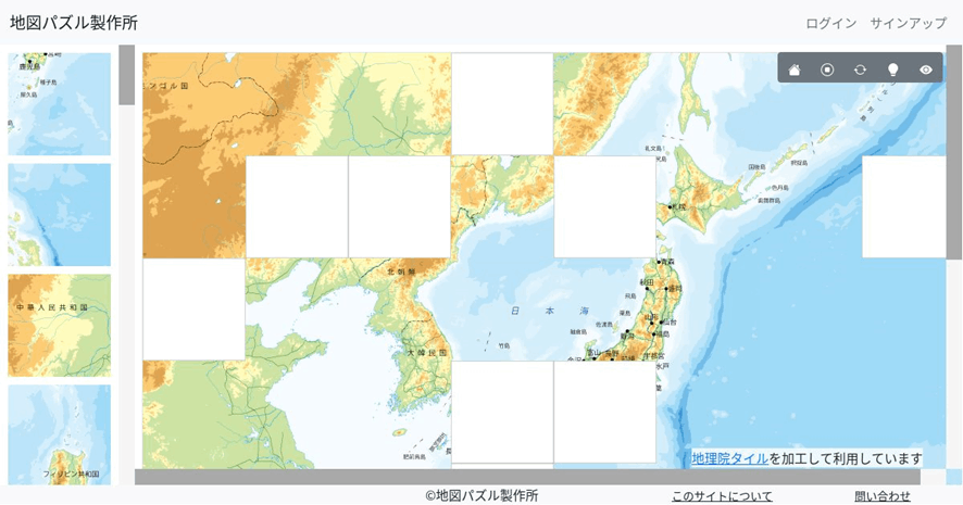 地図パズルの例