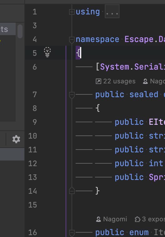 Riderでの行番号の横長問題[Intellij]