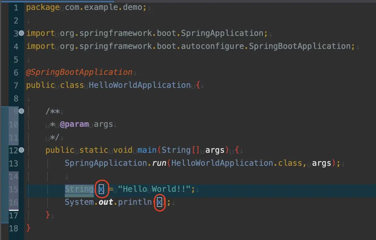 変数名の変更２