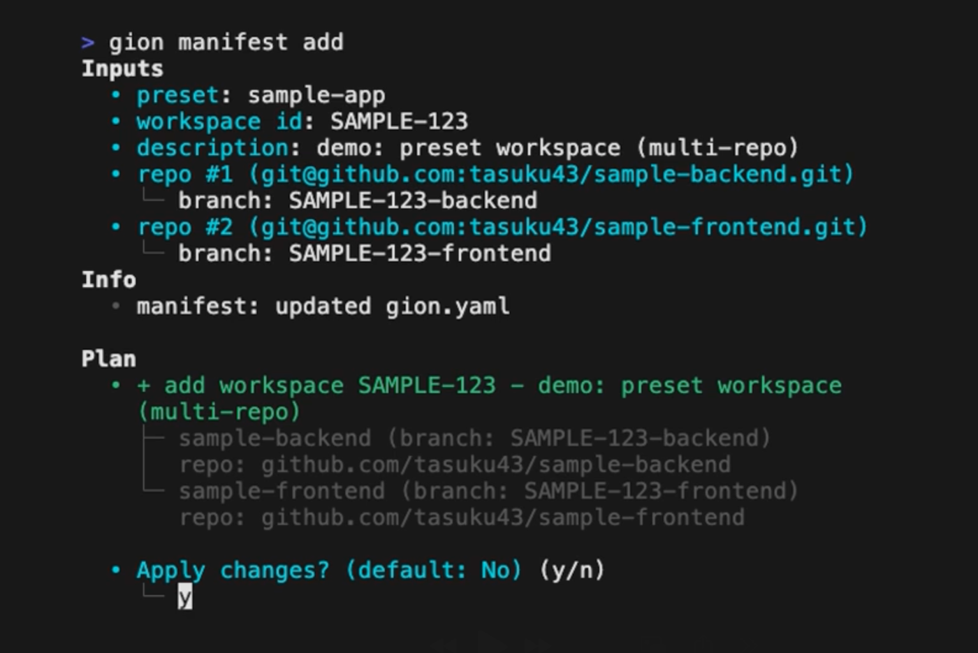 presetで複数repoをまとめて宣言する
