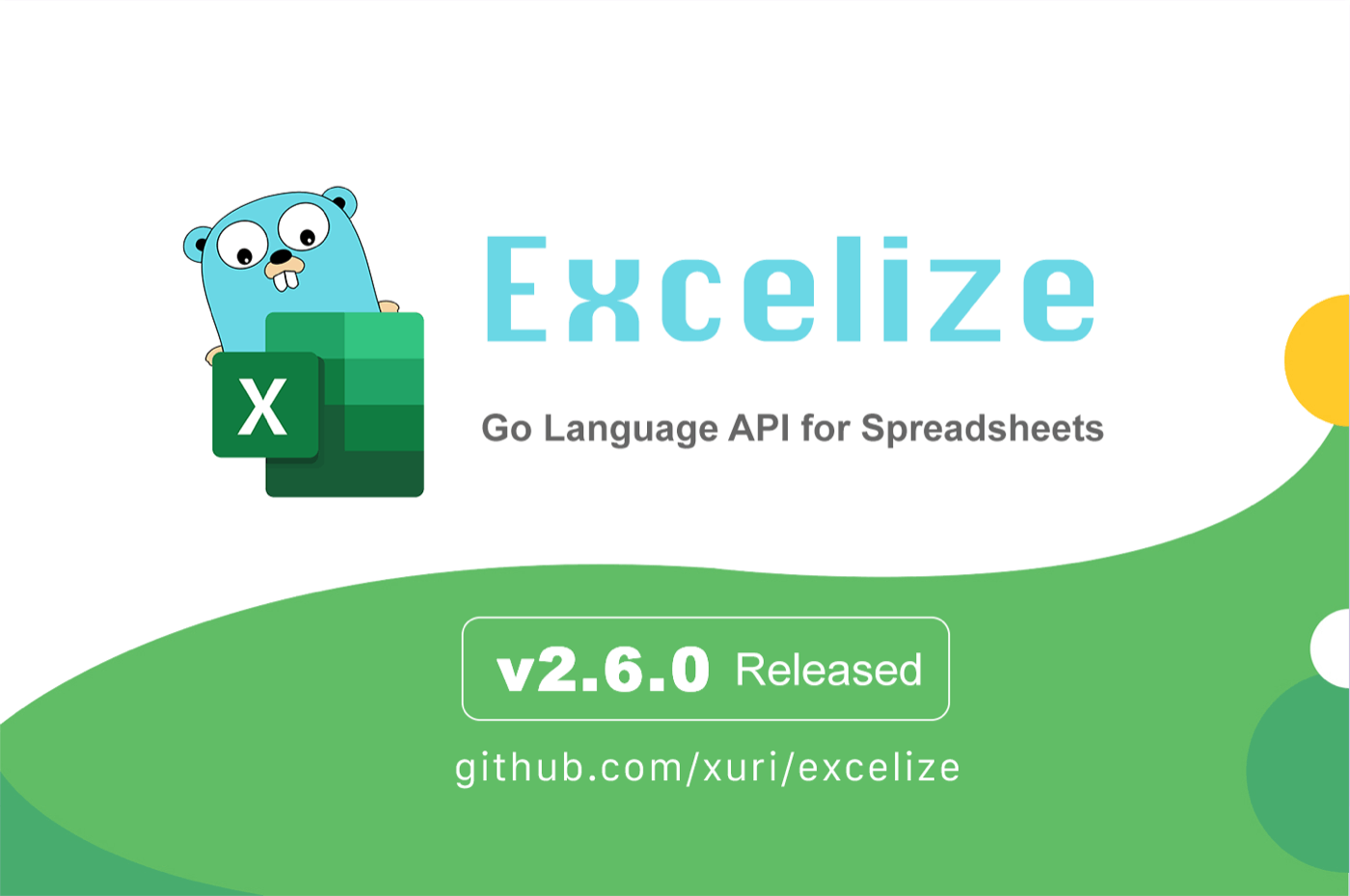 Excelize 2.6.0 がリリースされました