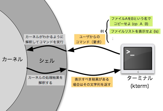 シェルの動作