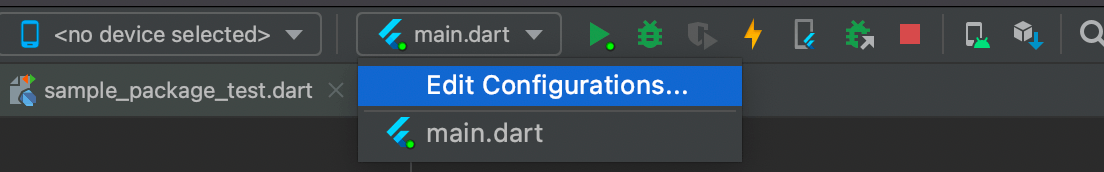 Edit Configuretions