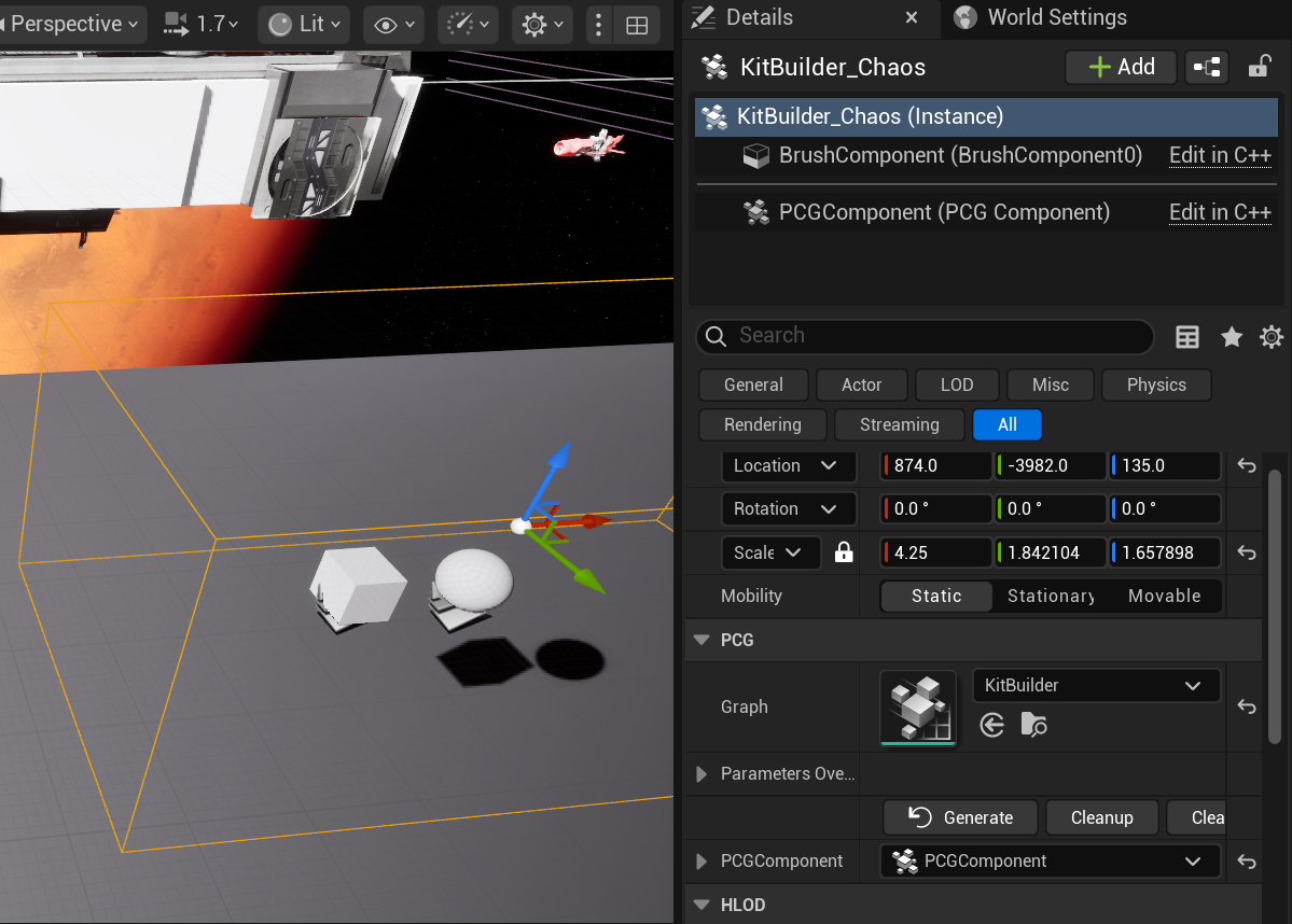 Pcg Graph UE5 Cassini Sampleの使い方とPCG Data Assetに基づいた生成ワークフロー