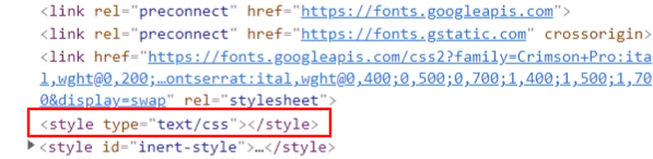 起点JavaScriptファイルからCSSファイルをインポートした場合に挿入されるstyleタグ - 異常