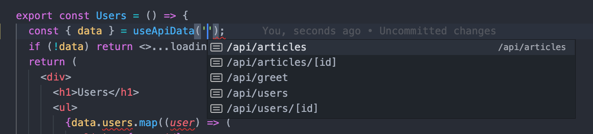 infer api routes type