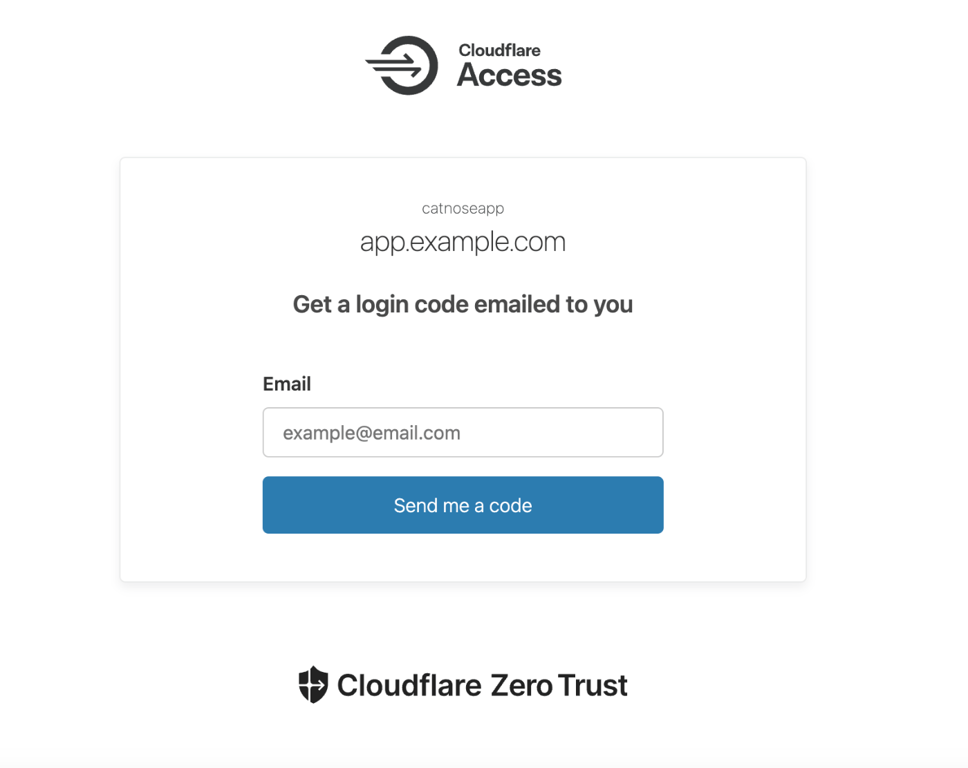 Cloudflare Zero Trustのログイン画面