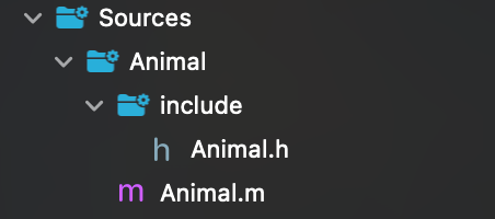 作成するディレクトリの配下にincludeディレクトリを作成する