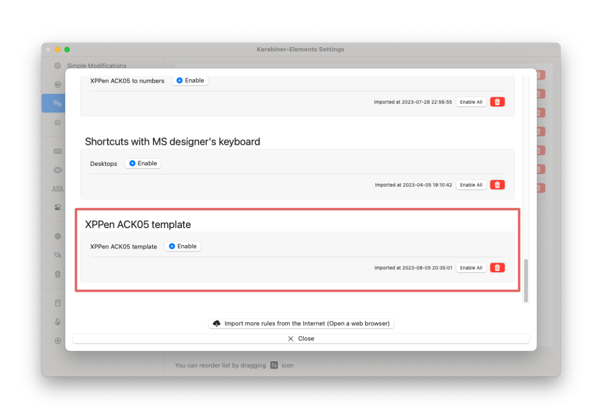 Karabiner-Elements > Complex MOdifications > Add rule