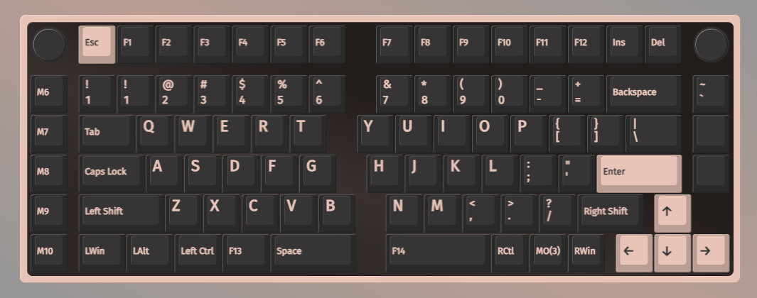 Keychron Q11分割キーボードで、MacのJISキーボード配列のように