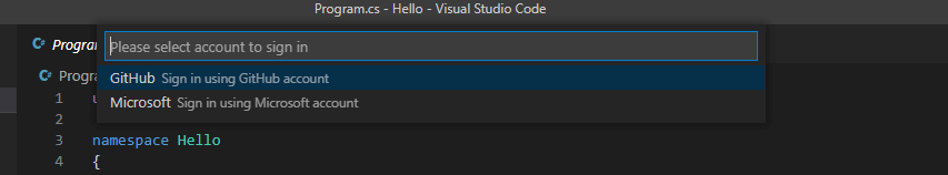 アカウント選択