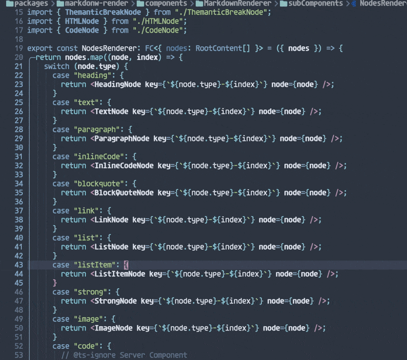 nvim-treesitter-contextのサンプル