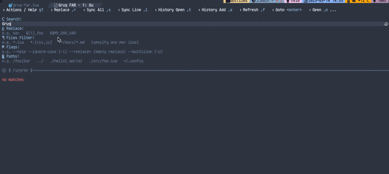 grug-farの検索時のサンプル