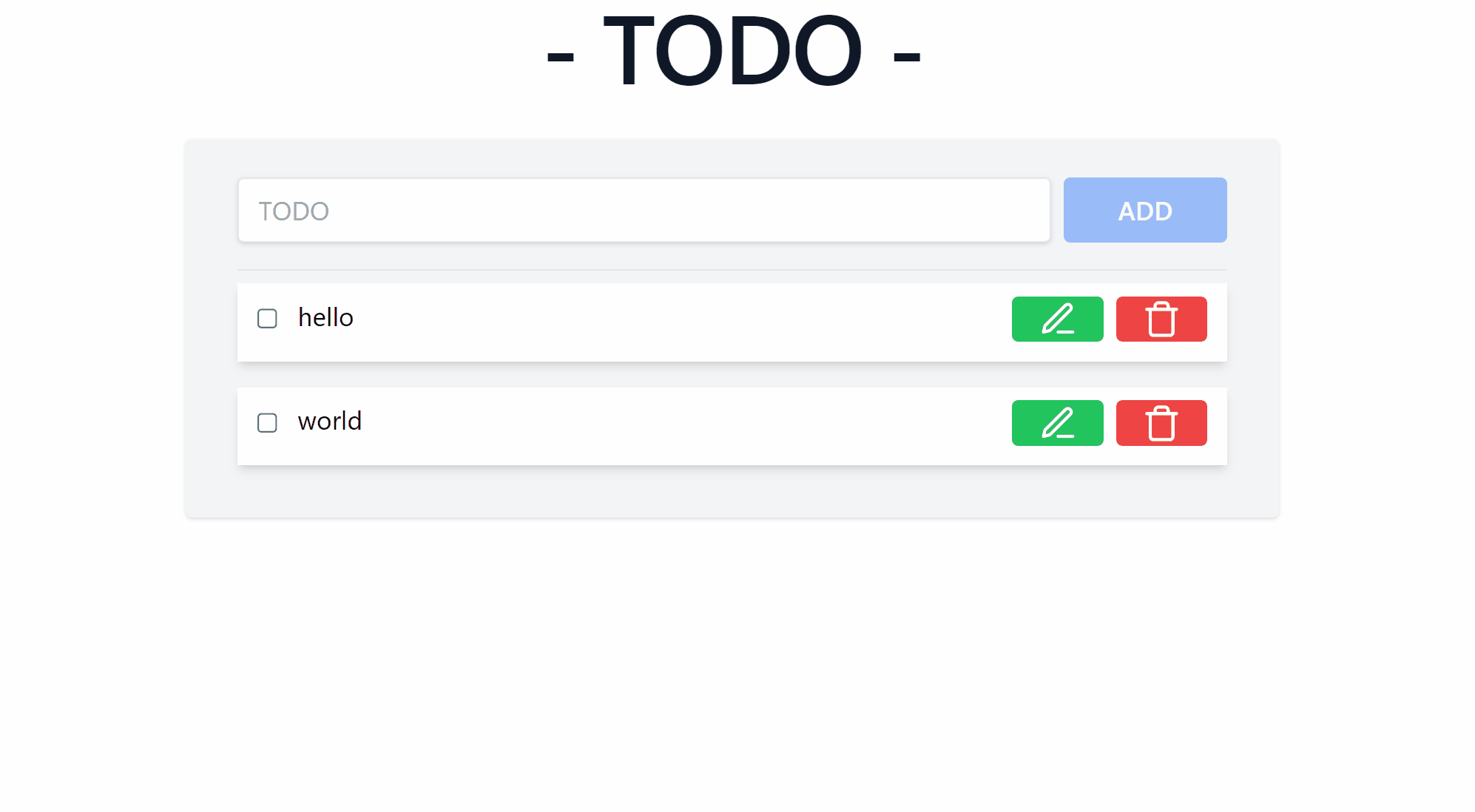 change TODO title