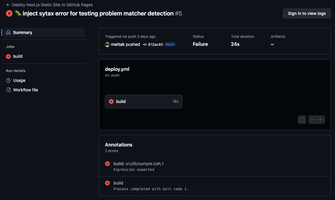 Actions Summary