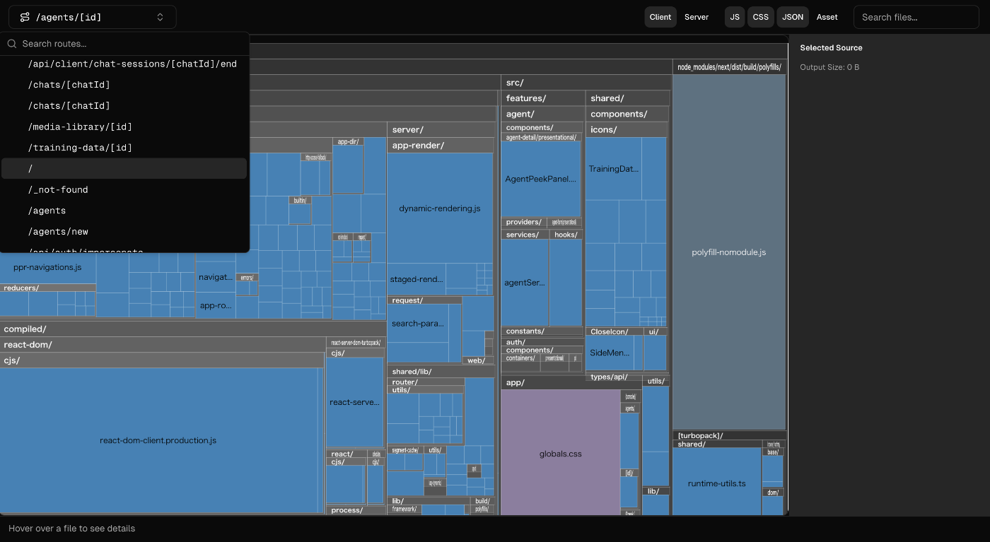 ルート選択のドロップダウン