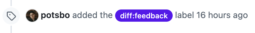 diff feedback label