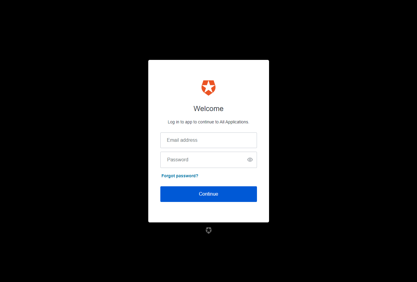 Auth0 login page