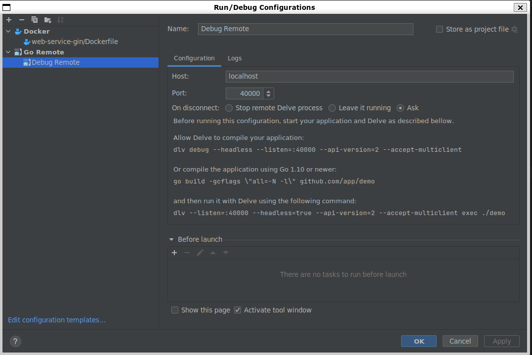 Remote Debug の設定