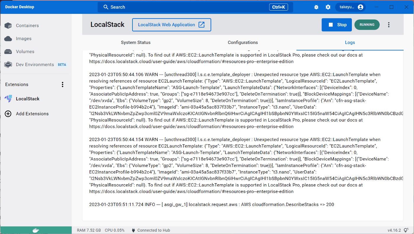 CloudFormation進捗ログ