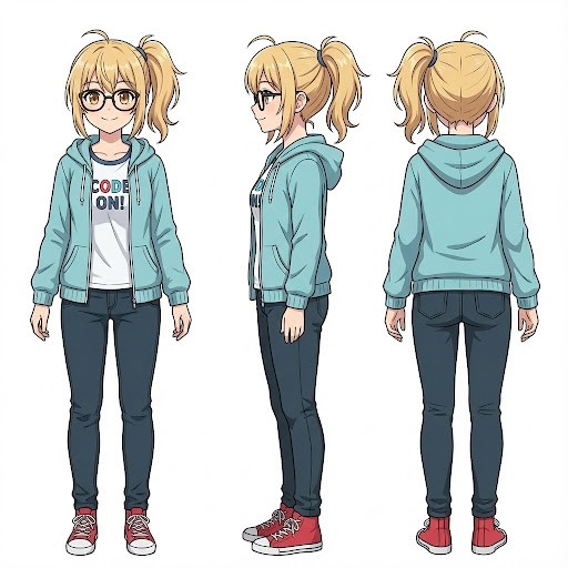 普通の等身で生成したキャラクター