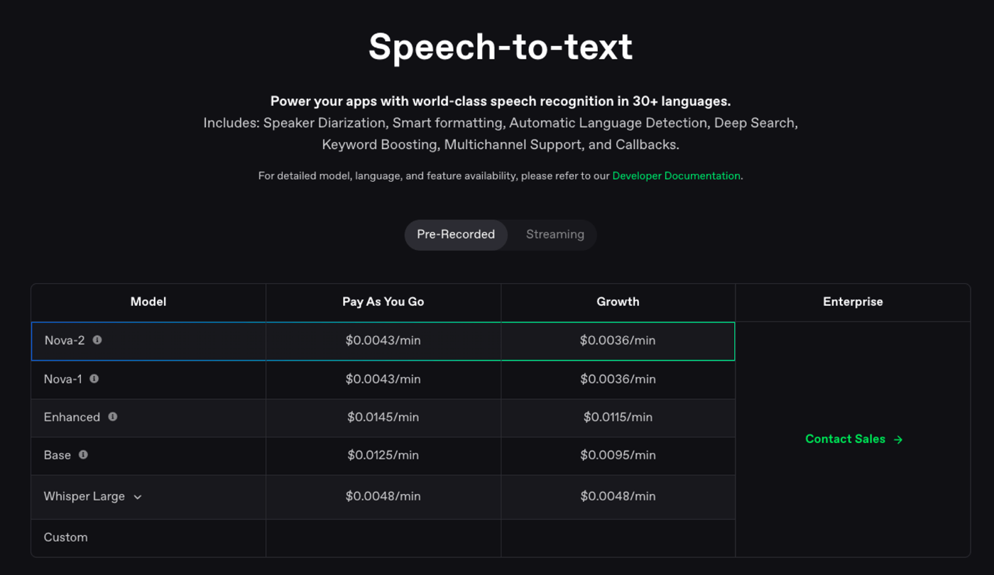 Speech-to-textのModel