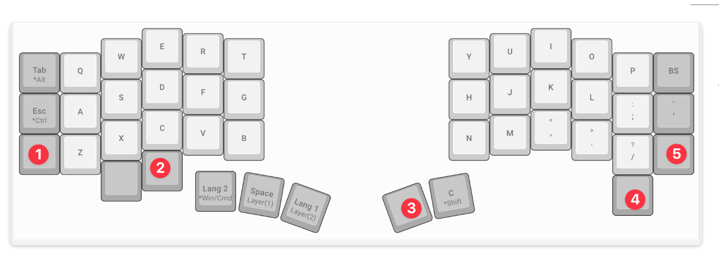 keyball44の設定 keyball44の設定