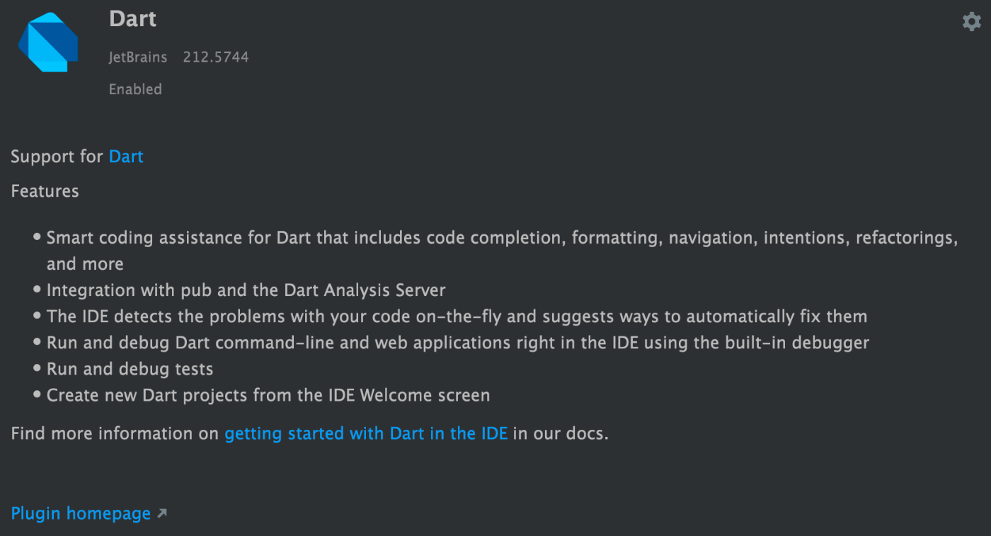 Android StudioのDartプラグイン