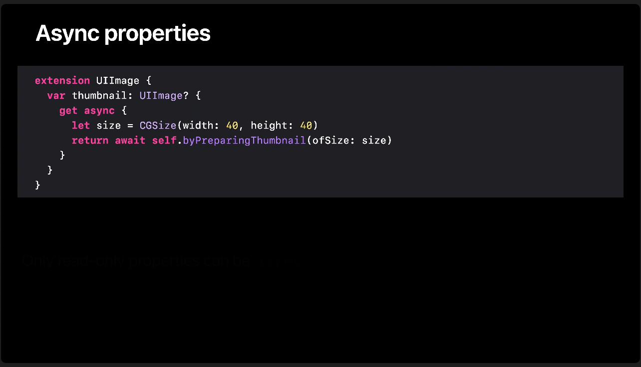 Async properties