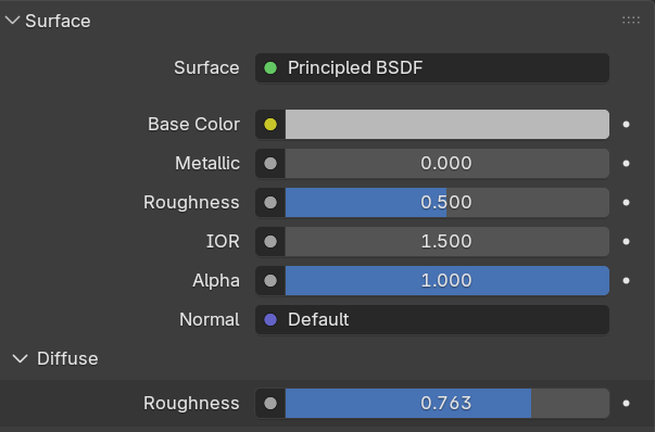Base Diffuse Color Blender Principled BSDF と OpenPBR(MaterialX) + USD のメモ