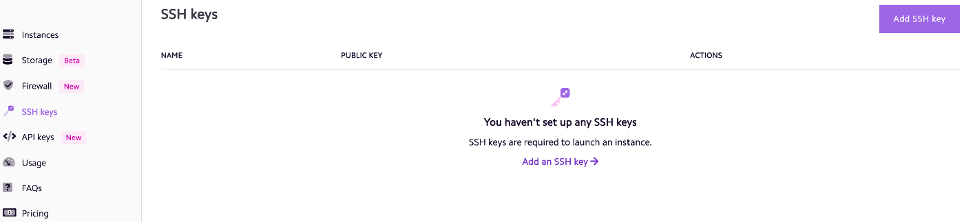 SSH keys