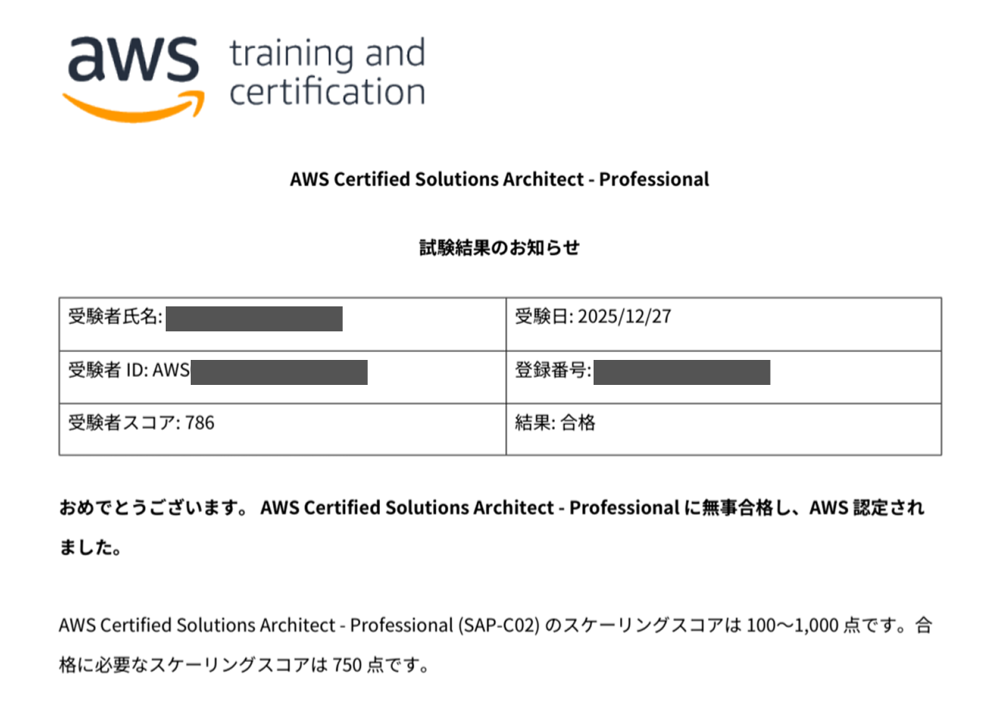 AWS SAPに合格したので各分野の振り返りと雑感