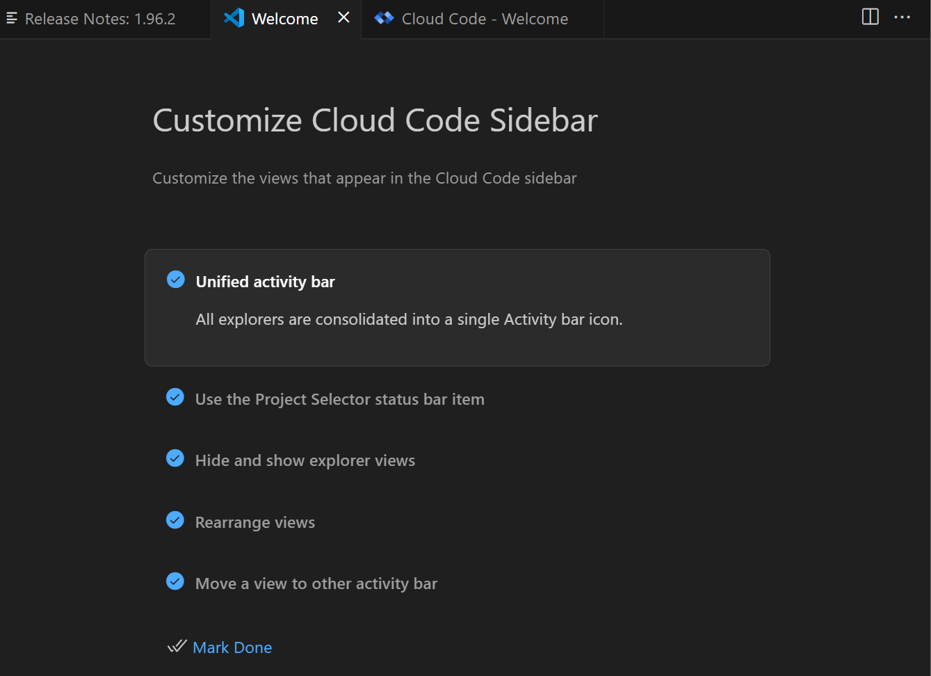 Google Cloud拡張の操作Tutorial