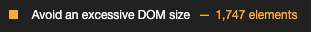 before avoid an excessive dom size