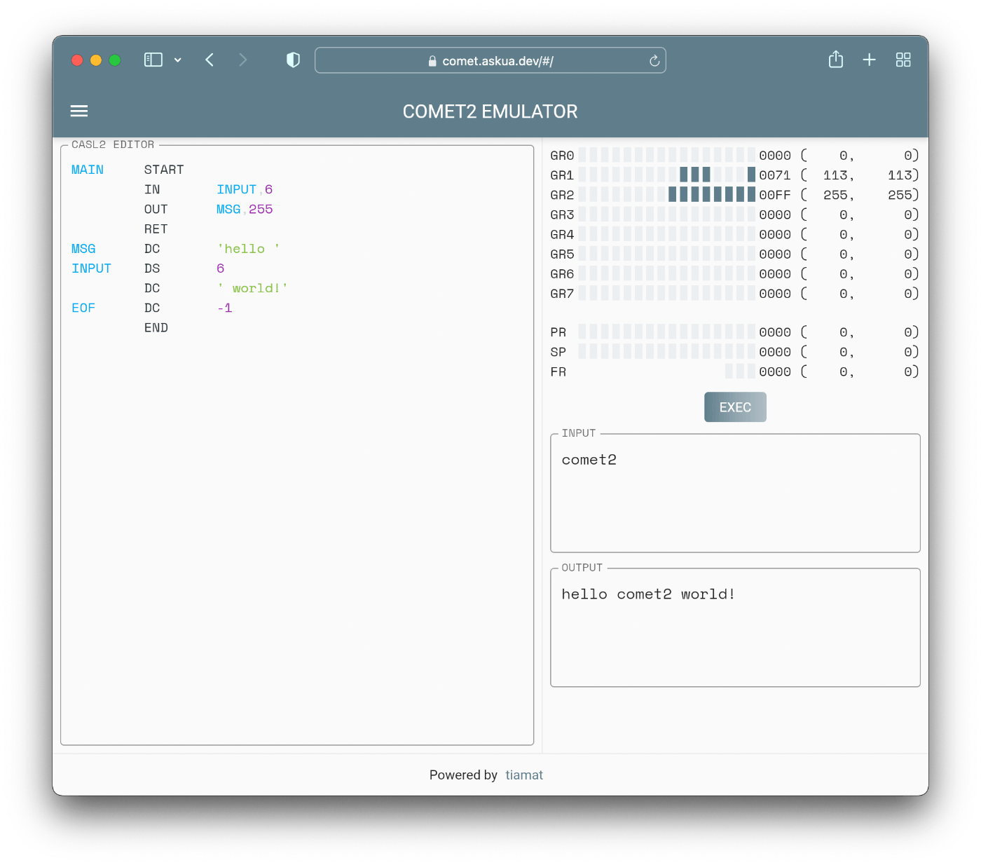 易しいアセンブリ