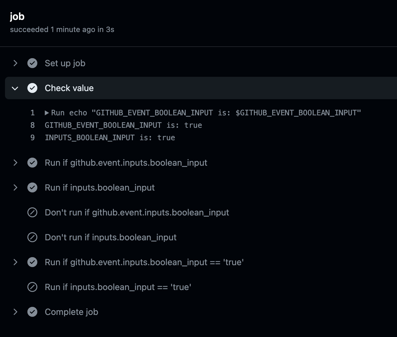 workflow_dispatch で boolean の input を使う際にアクセスするコンテキストによる型の違い