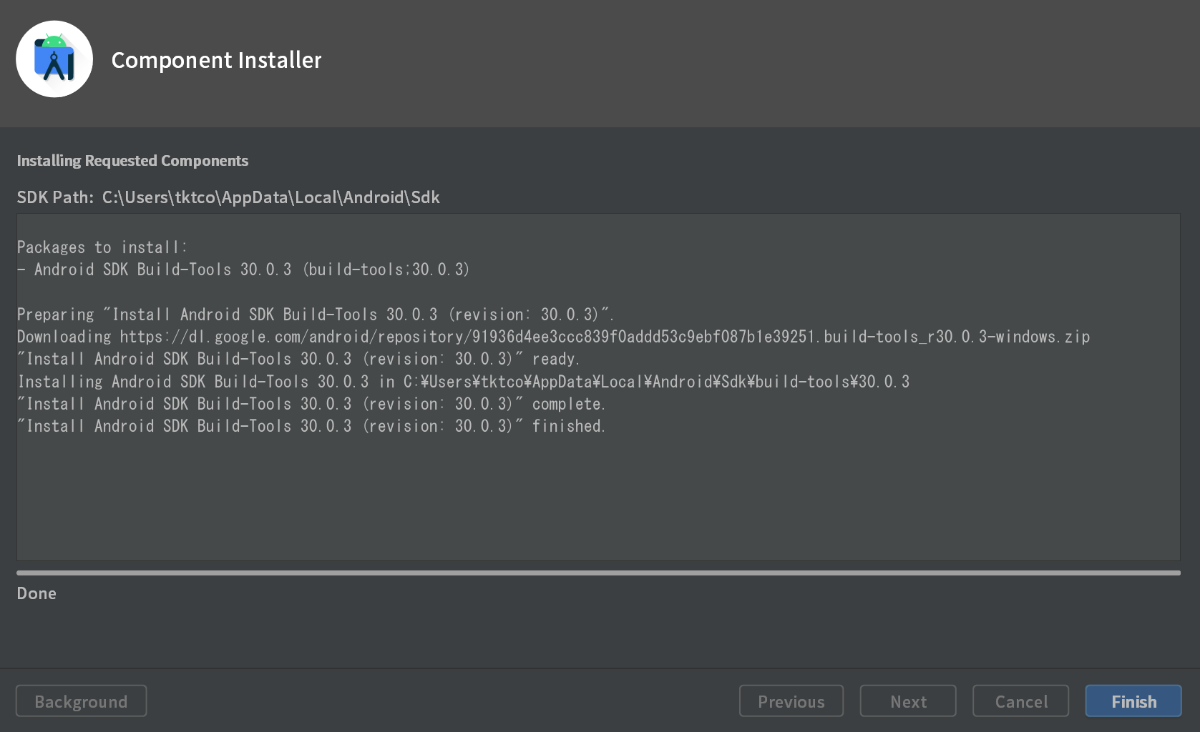 License for package Android SDK BuildTools 30.0.3 not accepted.