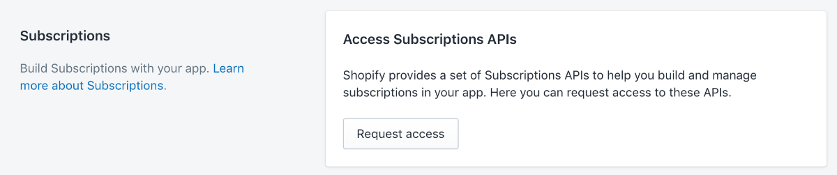 App setup > Subscriptions