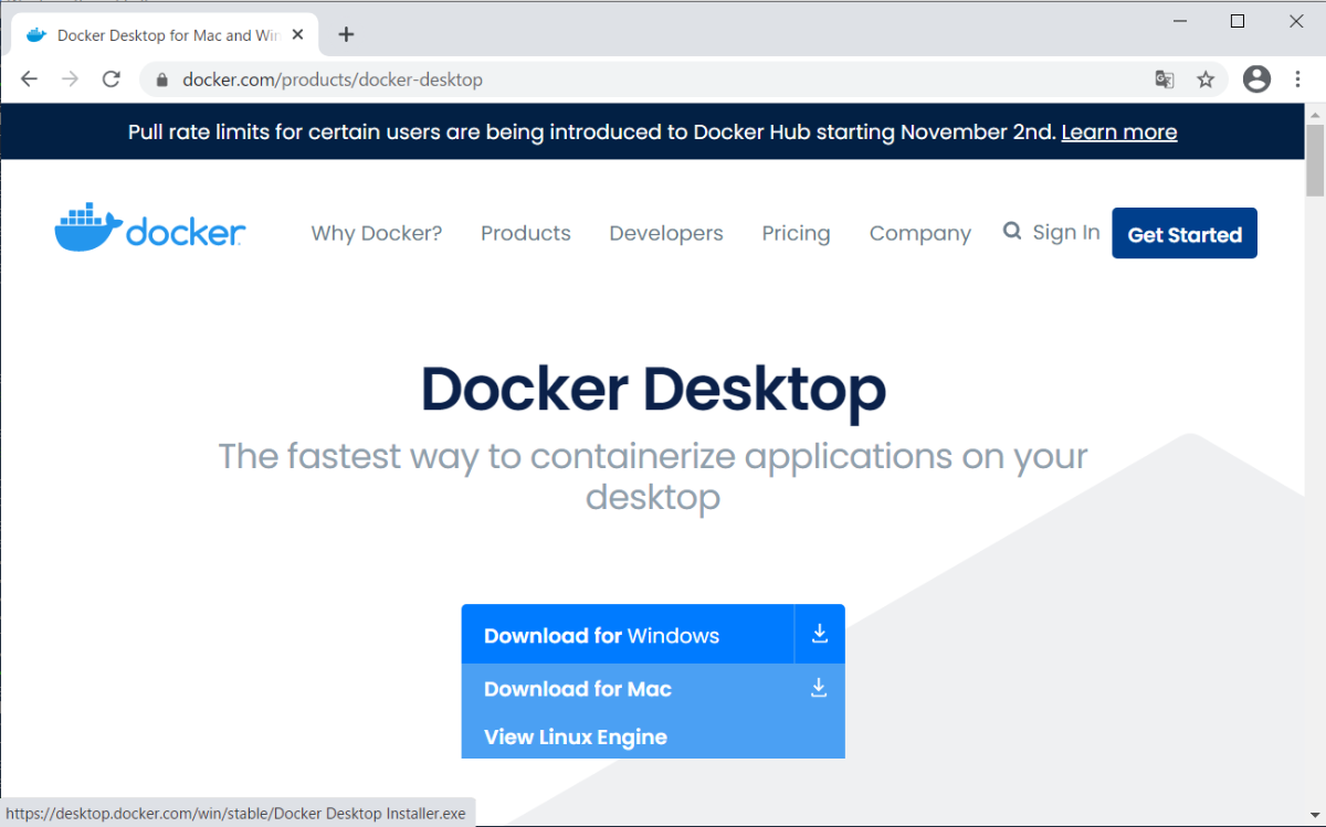 Download Docker Desktop