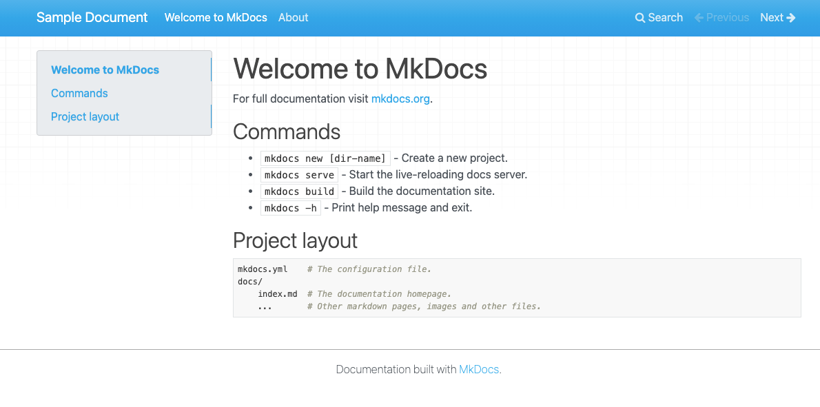 MkDocs Template