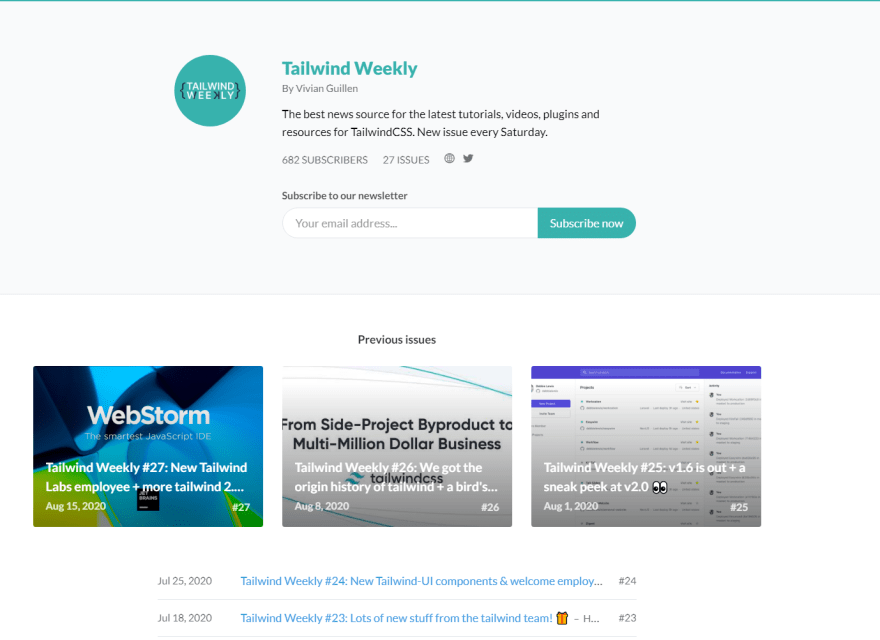 Tailwind weekly