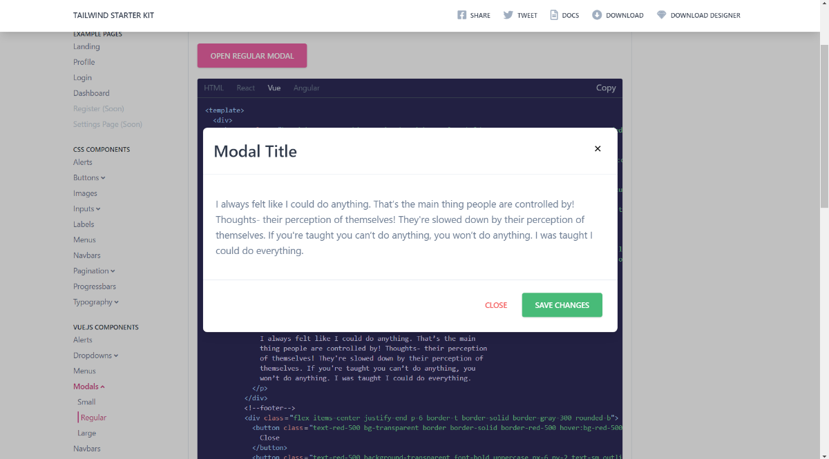 VueJS Modal