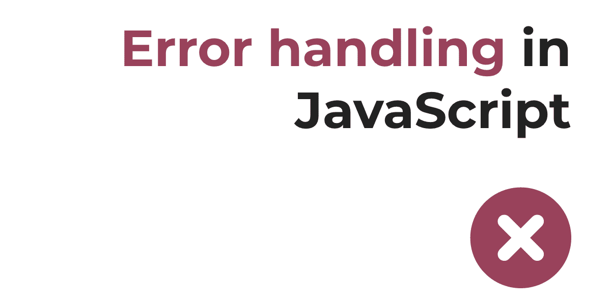 error handling in javascript