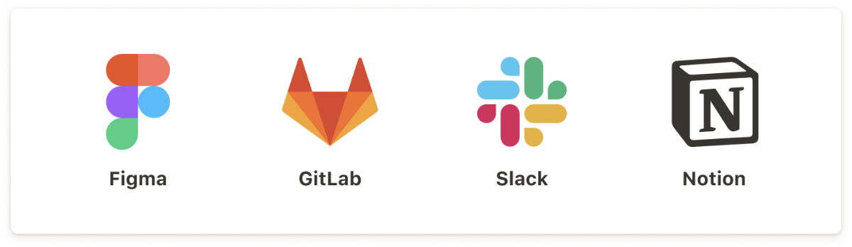 Figma, GitLab, Slack, Notion