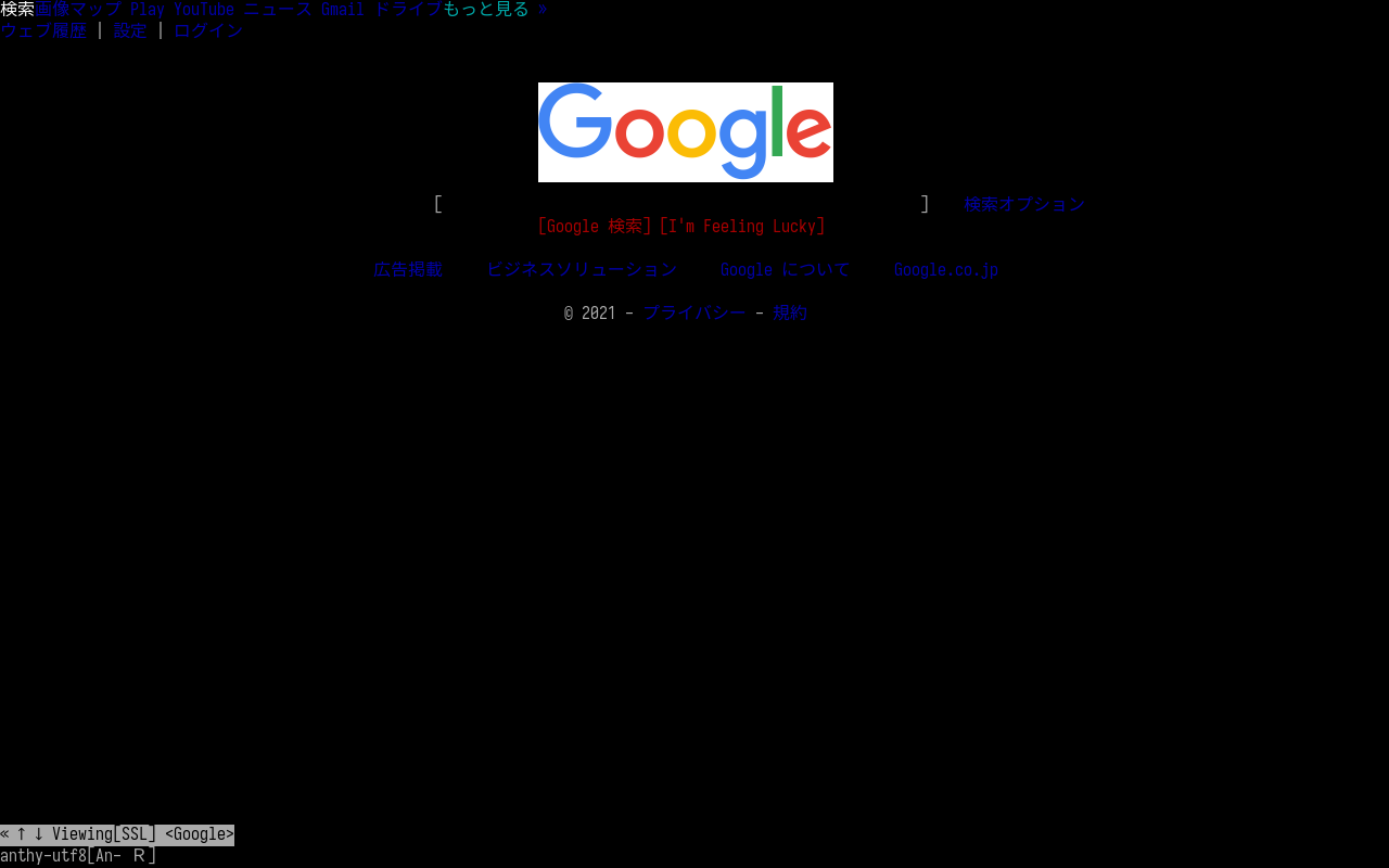 Google にアクセスしてみる