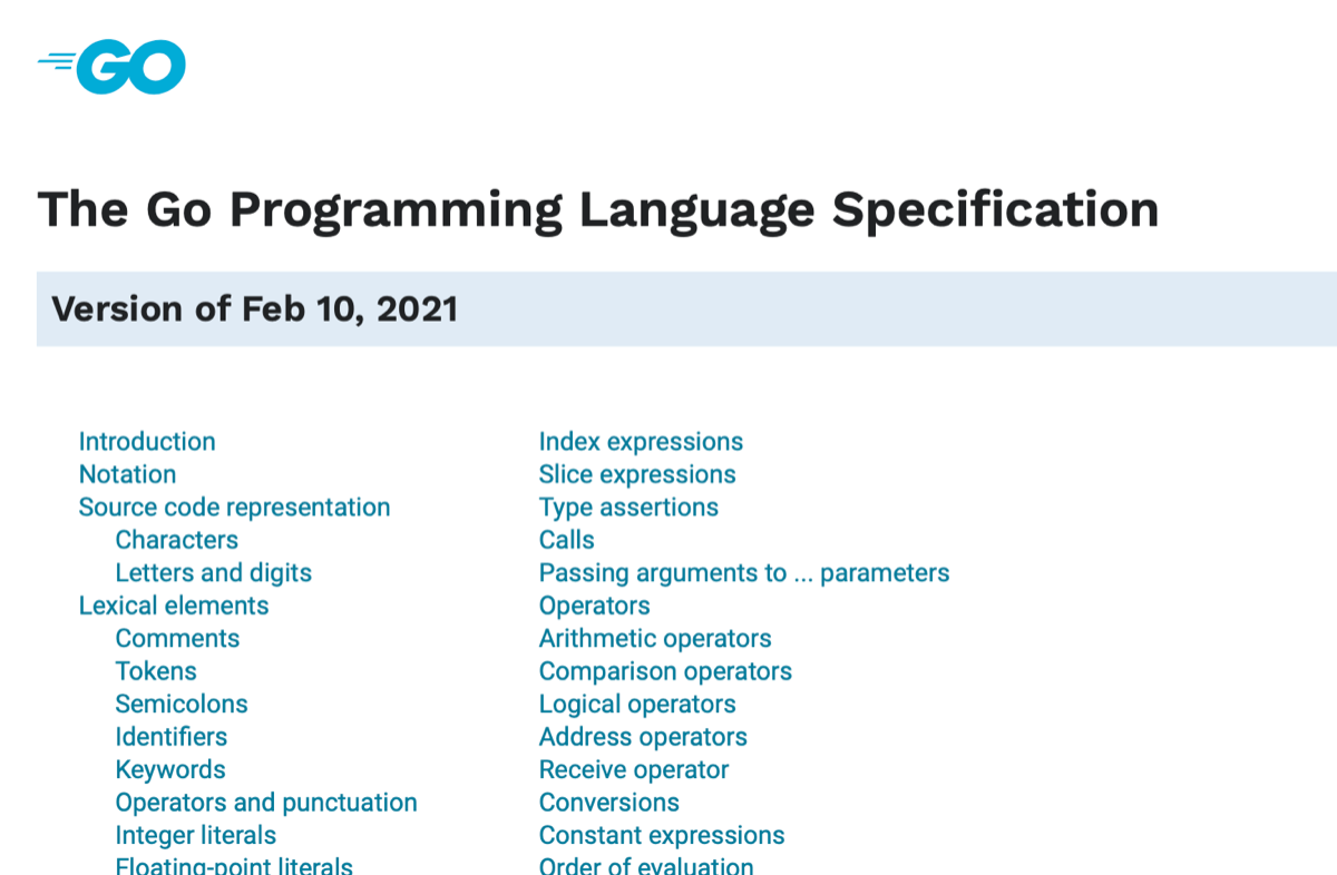 Goの言語仕様書精読のススメ 英語彙集