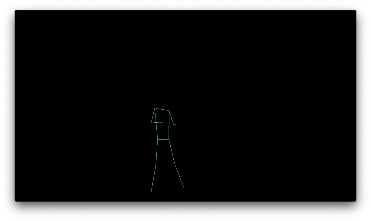 Posenet Pythonでヘッドスピン動画を棒人間に変換してみる