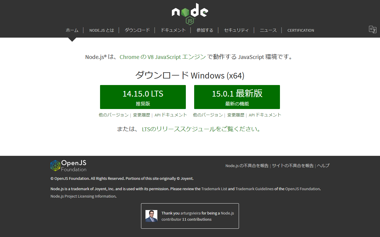 Node.js 日本語